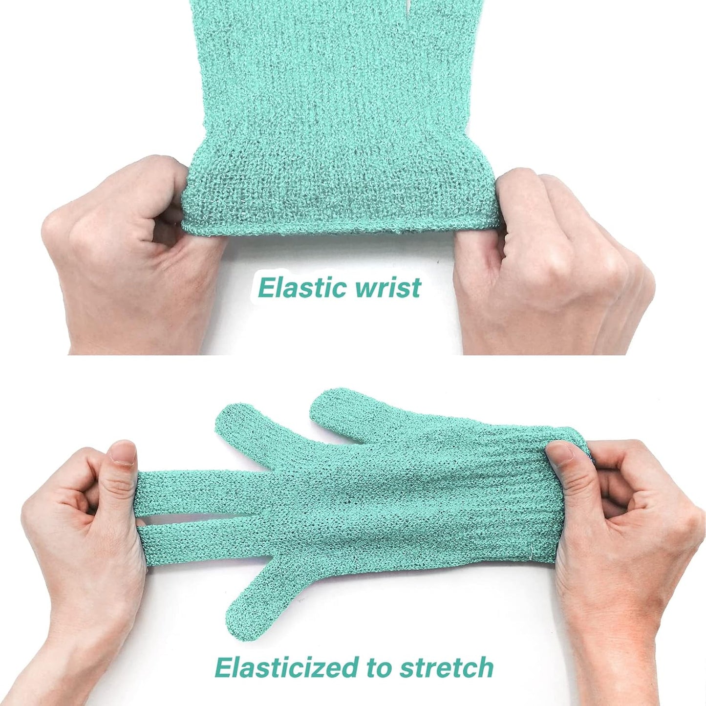 MIG4U Shower Exfoliating Scrub Gloves, Bathing Gloves Body Wash Dead Skin Removal Deep Cleansing Sponge Loofah for Women Men