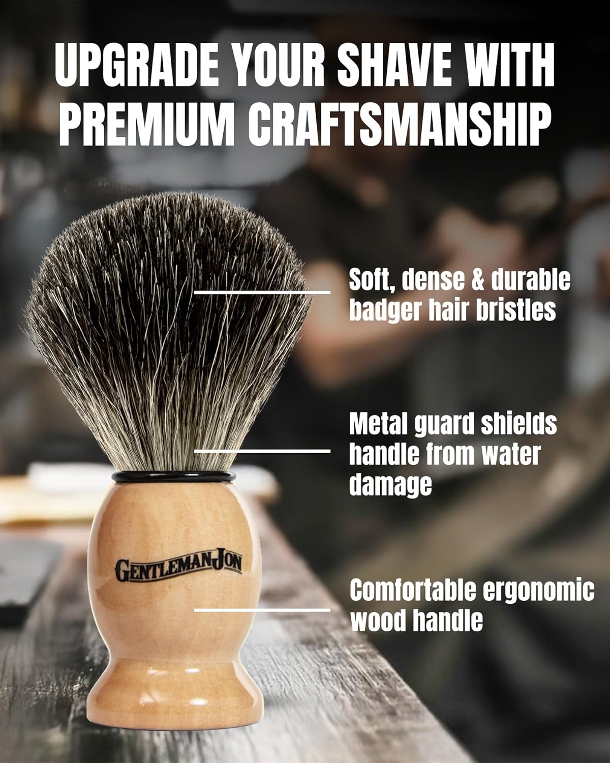 Gentleman Jon Safety Razor Shaving Kit | Vintage Wet Shave Grooming Set for Men - Includes: Safety Razor, Hair Shaving Brush, Alum Block, Shave Soap, Bowl & Double Edge Razor Blades