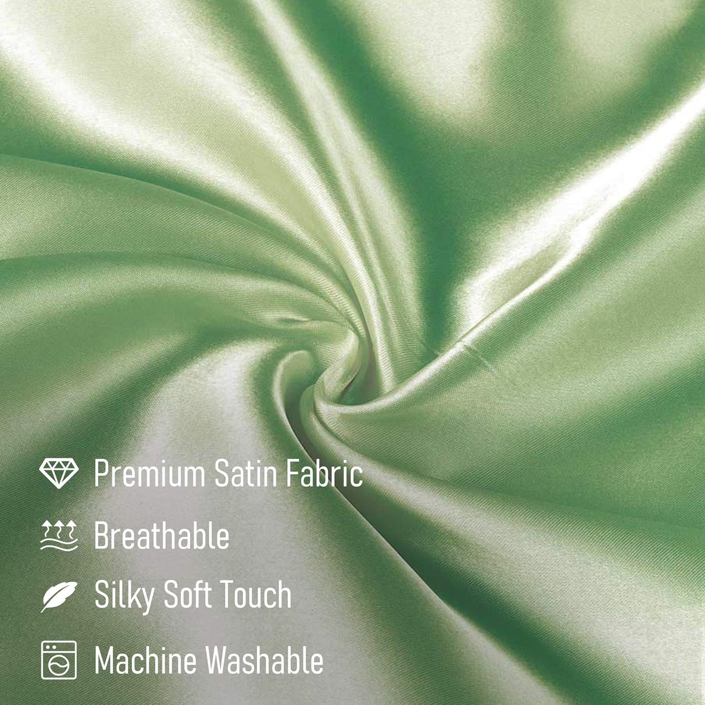 Tyfitb Satin Pillowcase Set for Hair & Skin Care – Cooling, Hypoallergenic, Anti-Frizz, Wrinkle-Free – Soft, Luxurious Pillowcases with Envelope Closure – 2-Pack, King Size 20x36, Gift-Ready