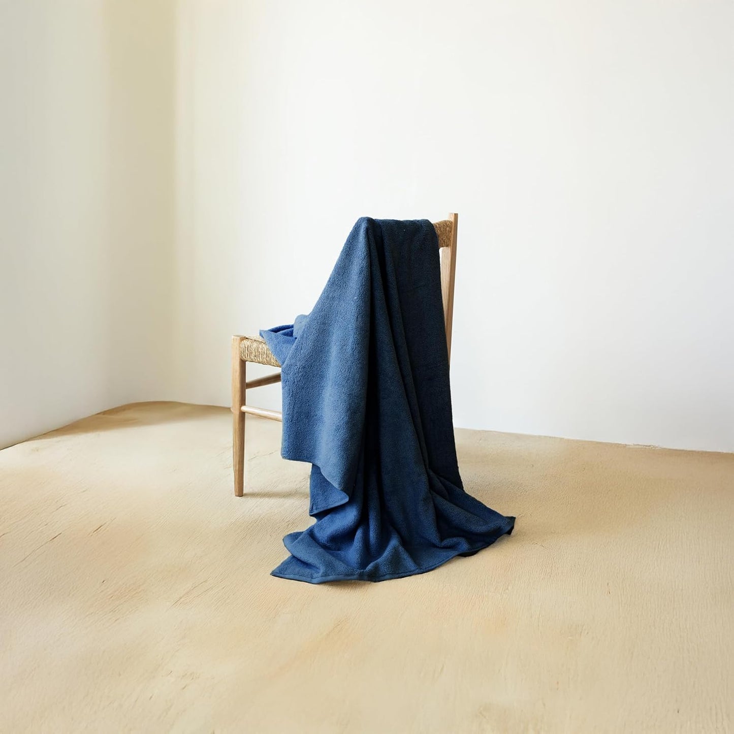 SALBAKOS 100% Turkish Cotton Jumbo Bath Sheet Towel Oversized 40x80 inch | Premium Hotel & Spa Quality, Soft, Absorbent, XL Bath Towels | Made in Turkey (Pack of 1, Navy, Jumbo Bath Sheet)