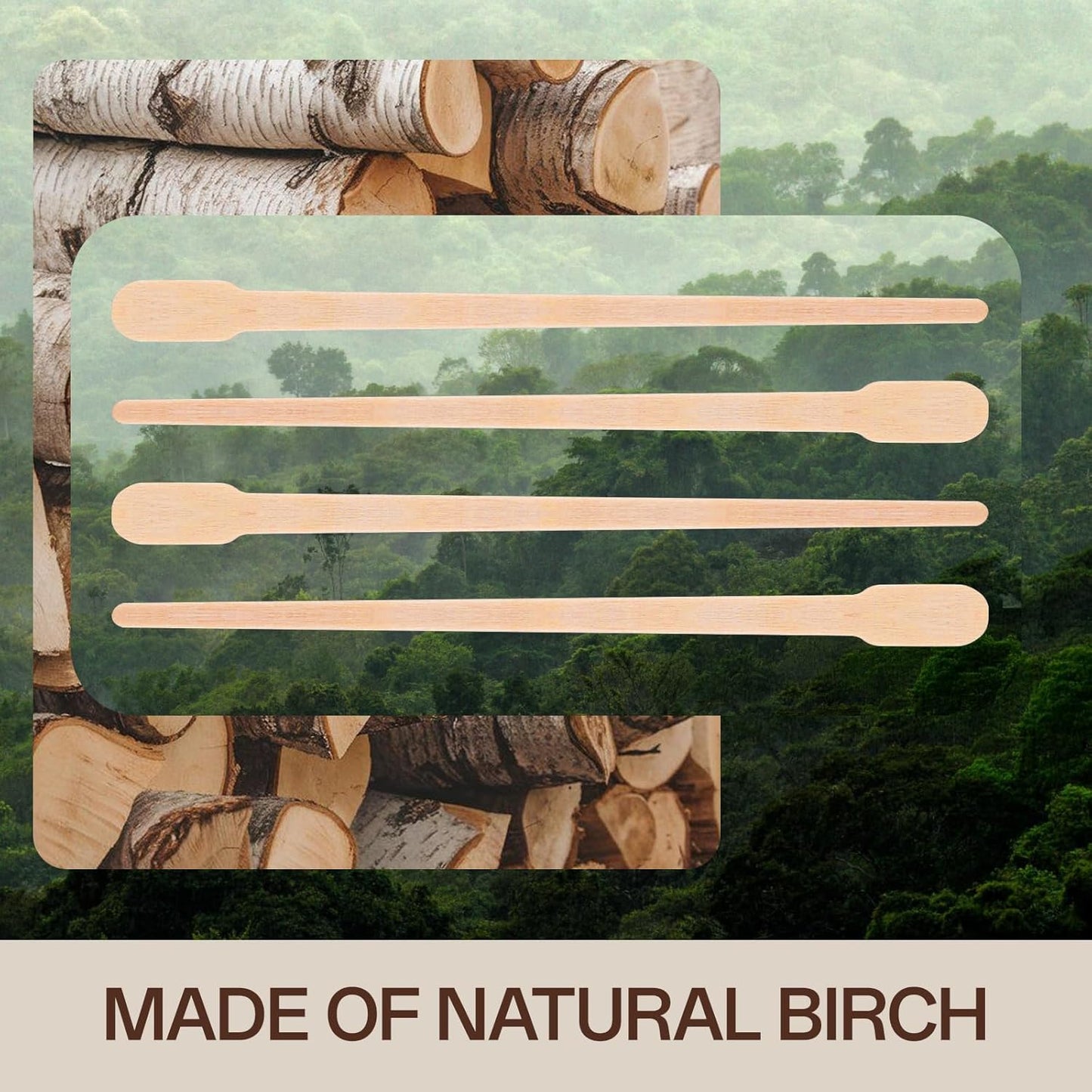 WISYOK Wooden Waxing Sticks - Waxing Applicator Sticks for Eyebrow, Lip, Nose, and Body Hair Removal, Double-ended Design Small wax stick for Spa and Home Use Pack of 500