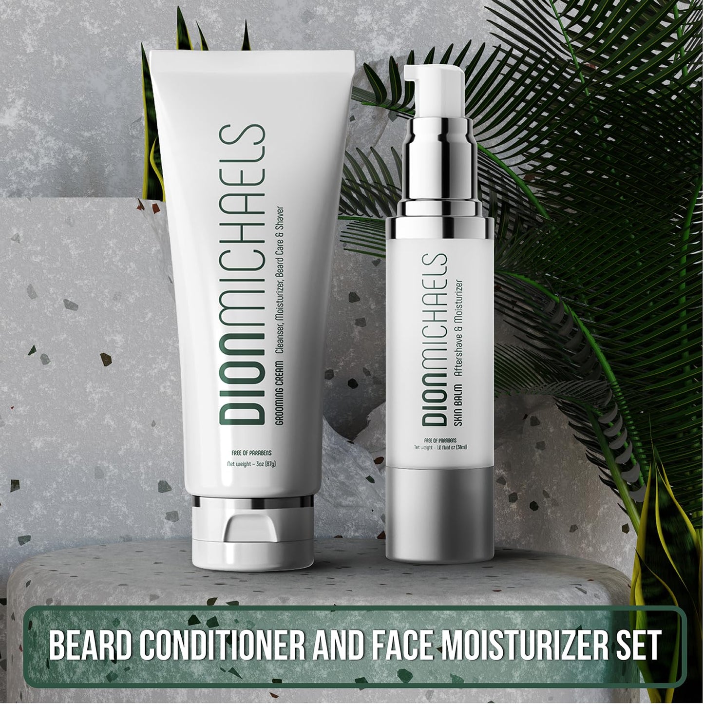 2-Pack Shaving Cream Set for Men - Includes 3oz 4-in1 Shaving Cream, Facial Cleanser, Beard Care, Face Moisturizer & 1oz 2-in1 Aftershave Balm & Moisturizer for Men - For All Skin Types