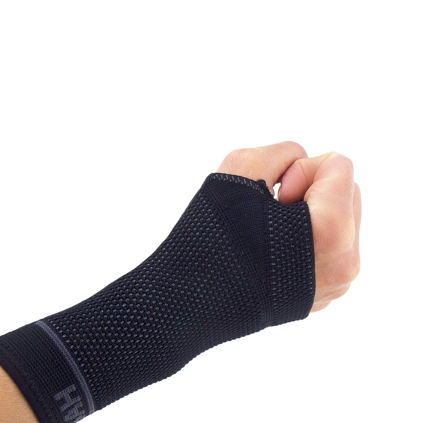 Zensah Compression Wrist Support - Wrist Sleeve for Wrist Pain, Carpal Tunnel - Wrist Support - Wrist Brace (Large, Black/Grey)