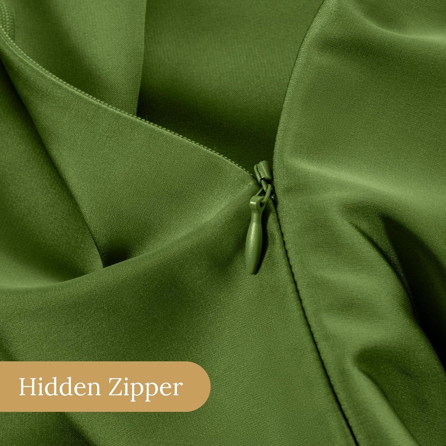 INFIIXSO Mulberry Silk Pillowcase for Hair and Skin, Silk Pillow Cases King Size with Hidden Zipper 20"x40", Extraordinary Smooth and Soft Cooling Pillow Cases for Hot Sleepers(Cedar Green, 1 Pack)