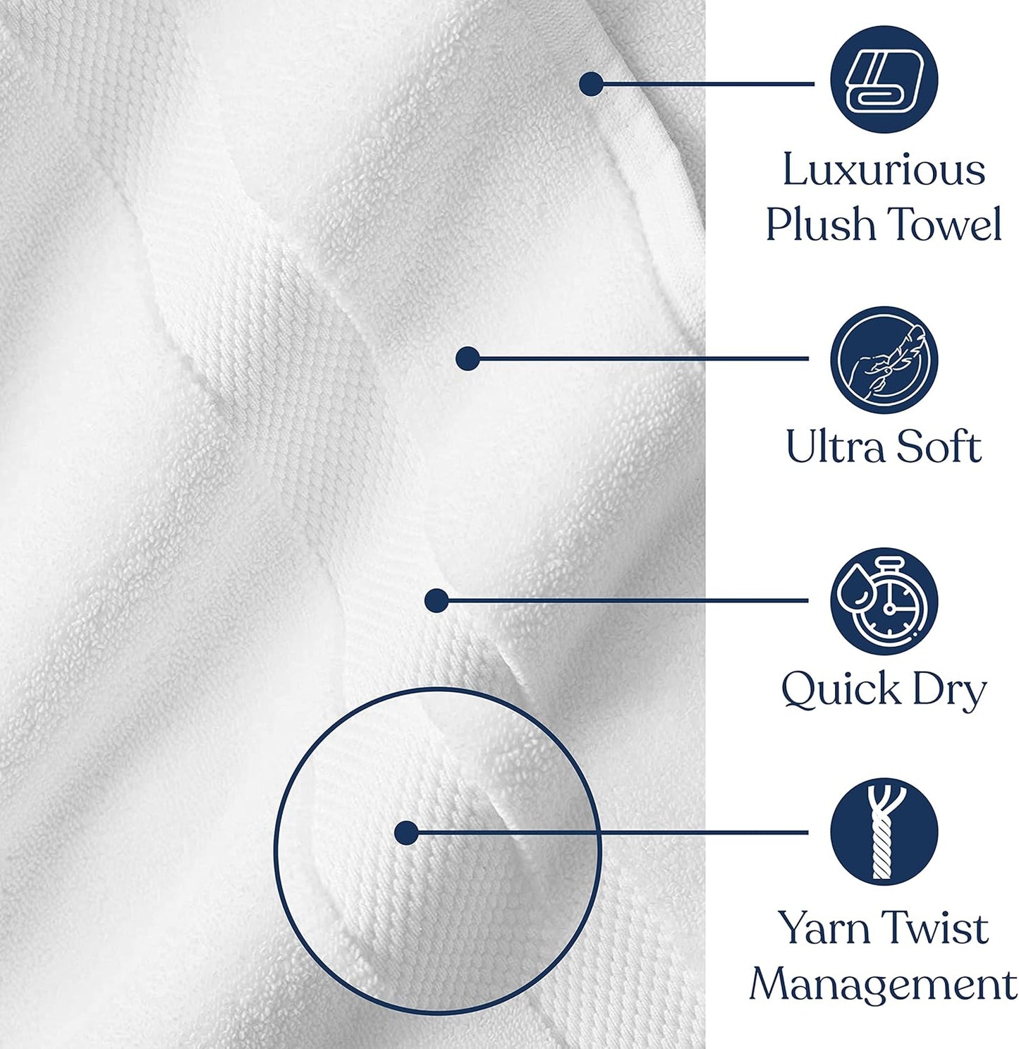 Delara Organic Cotton Luxuriously Plush Bath Sheet Pack of 4 | GOTS & OEKO-TEX Certified | Premium Hotel Quality Towels | Feather Touch Technology|650 GSM Long Staple|Soft, Quick Dry & Ultra-Absorbent