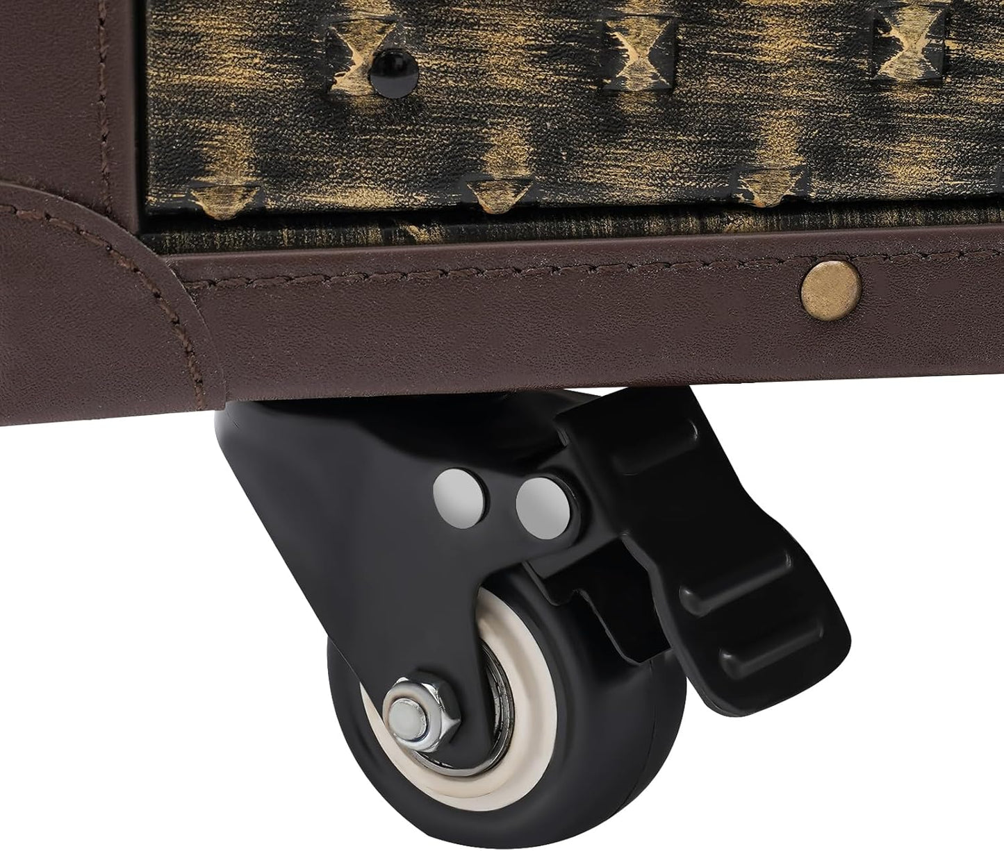 Lockable Makeup Train Case,55.1lbs Rolling Hairdressing Trolley,Beauty Salon Cosmetic Luggage with Universal Wheels for Hair Stylist,Make-up Artists (Brown)