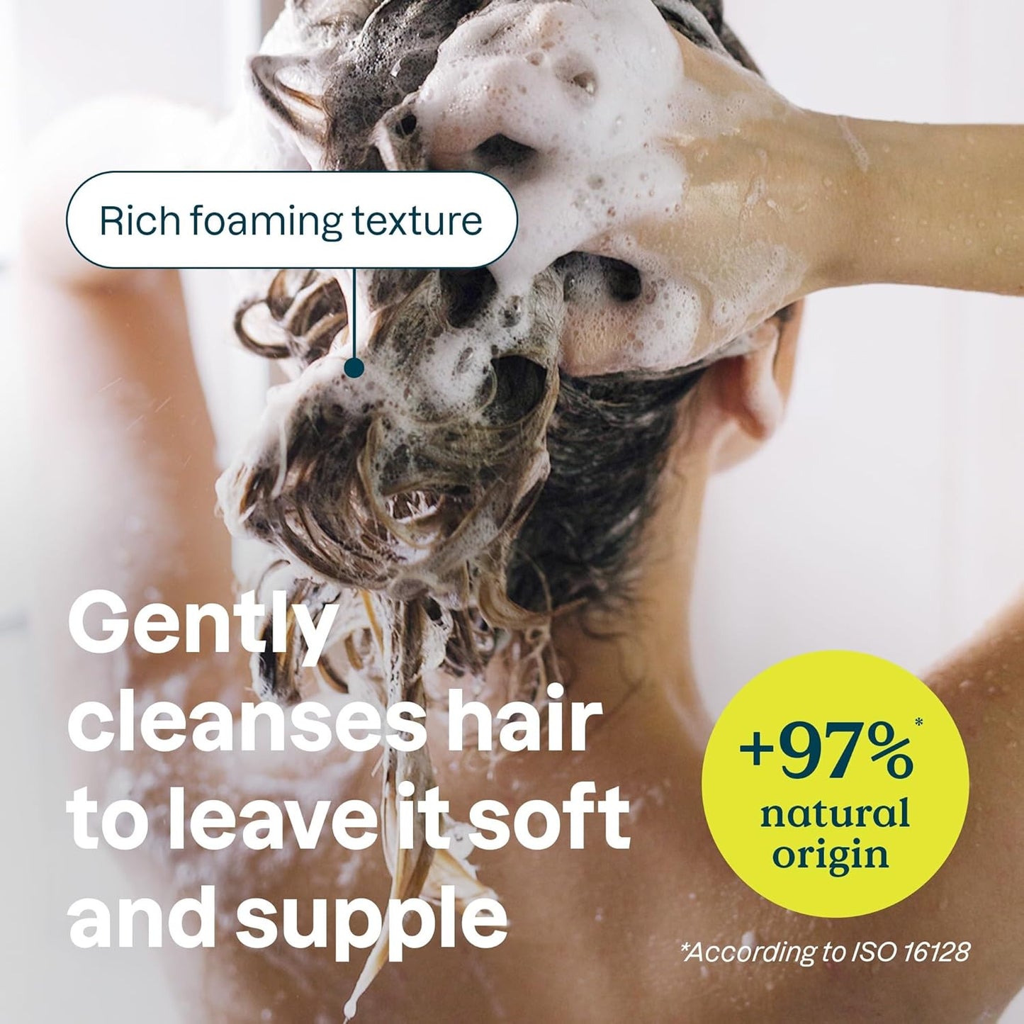 ATTITUDE Hair Shampoo for Sensitive Dry Scalp, EWG Verified, Soothing Oat, For Thin Hair, Naturally Derived Ingredients, Vegan and Plant-Based, Volume and Shine, Unscented, 16 Fl Oz