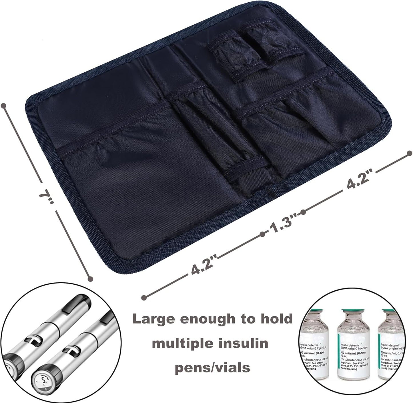 apollo walker Insulin Cooler Travel Case Diabetic Medication Cooler with Ice Packs and Insulation Liner Insulin Cooler Travel case TSA Approved