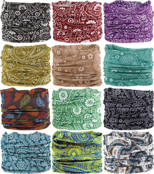 Headband Neck Gaiter Head Wrap Headwear Face Mask Magic Scarf Bandana for Men and Women