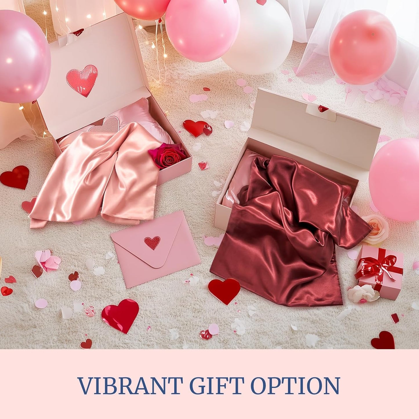 BEDELITE Satin Pillowcase for Hair and Skin, Super Soft and Cooling Similar to Silk Pillow Cases 2 Pack with Envelope Closure, Gift for Women Men(20"x30" Queen Size, Coral)