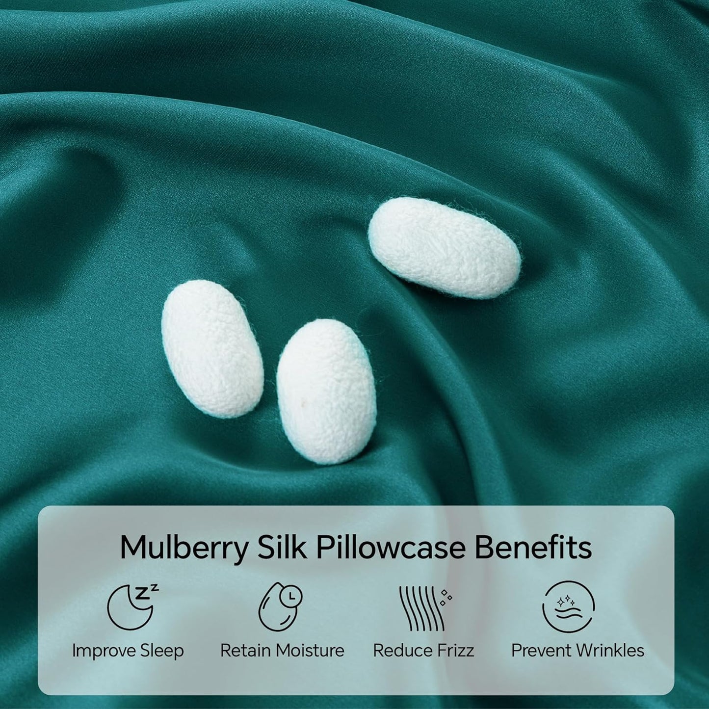 INFIIXSO Mulberry Silk Pillowcase for Hair and Skin, Silk Pillow Cases Standard Size with Hidden Zipper 20x26 Inches, Super Smooth and Soft Cooling Pillow Cases for Hot Sleepers(Teal, 1 Pack)