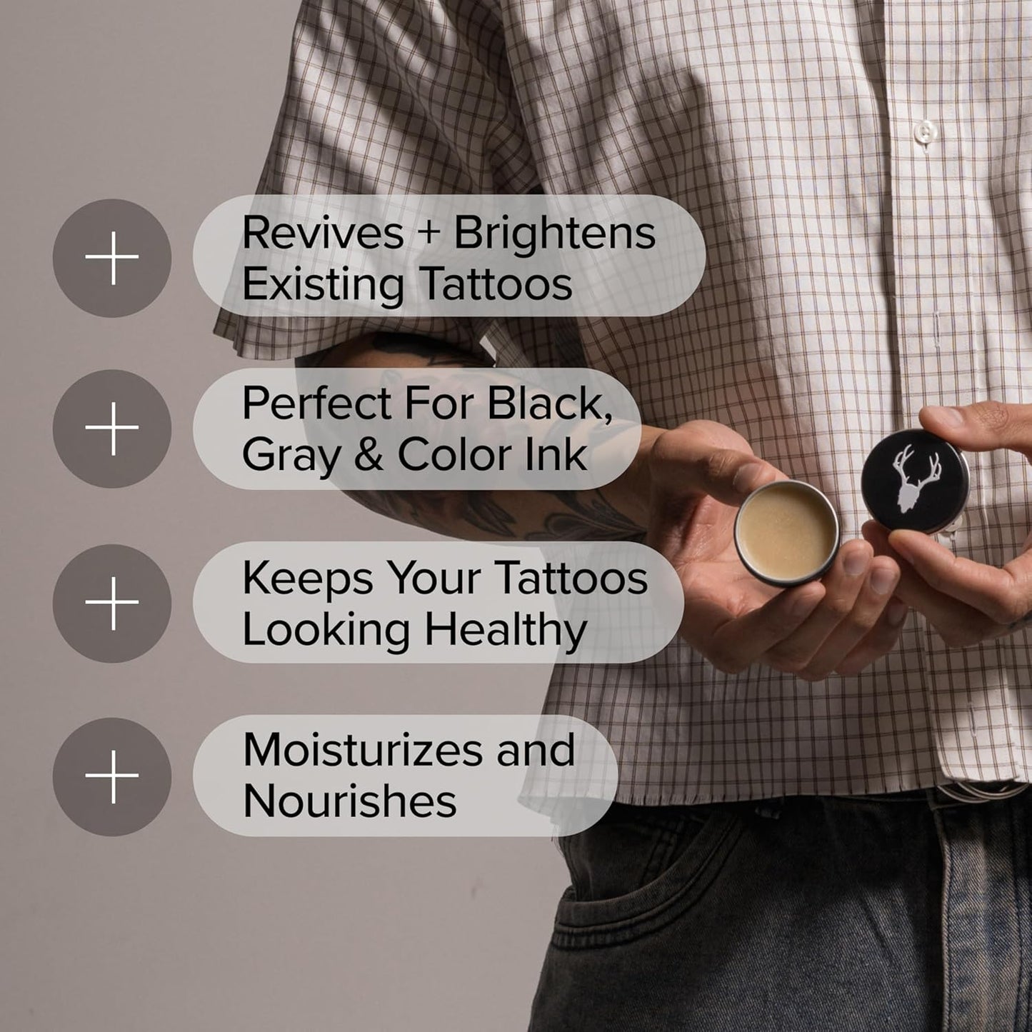 Tangerine & Vanilla Balm Salve - Tattoo Balm & Aftercare Cream, Color Enhancement that Revives Old Tattoos, Hydrates New Tattoos