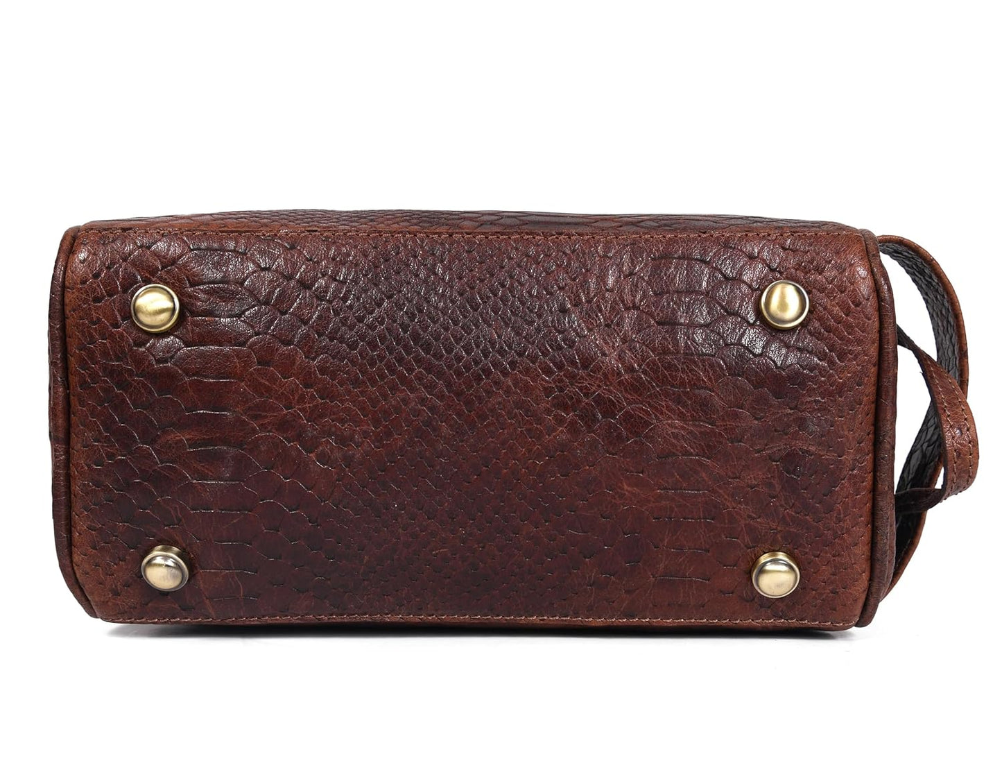 10" Premium Leather Toiletry Travel Pouch With Waterproof Lining | King-Size Handcrafted Vintage Dopp - Kit Gift for Father's Day By Aaron Leather Goods