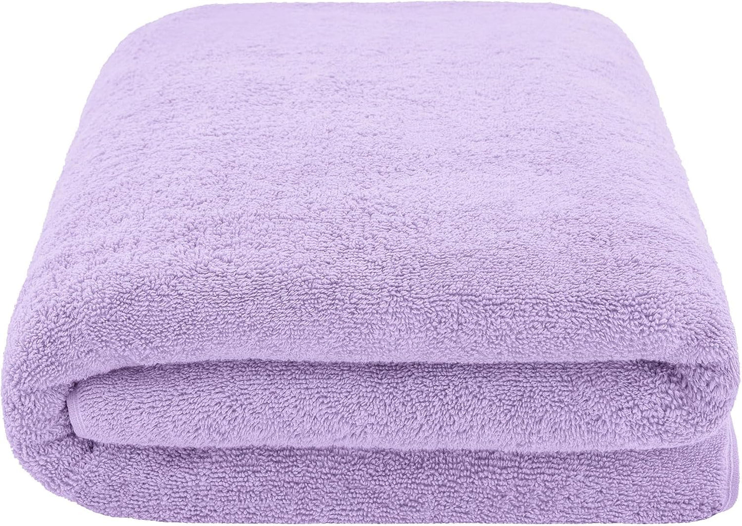 American Soft Linen Oversized Bath Sheet 40x80 Extra Large for Bathroom, 600 GSM 100% Cotton Turkish Jumbo Bathsheet Towels for Adults, Lilac Bath Sheet