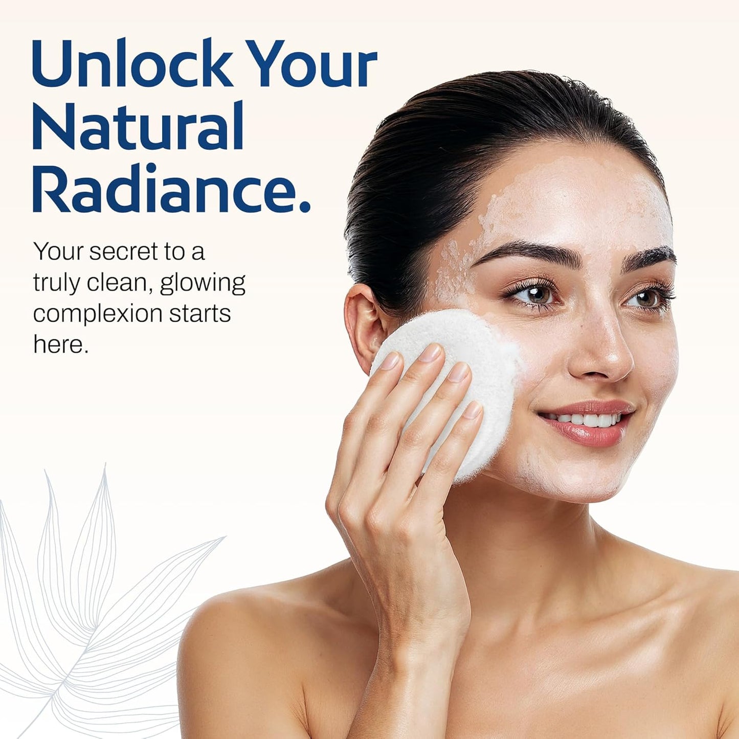 HartFelt Round Face Scrubber for Women | Reusable Facial Sponges for Daily Cleansing | Facial Exfoliating Pads for Removing Dead Skin, Dirt & Makeup | Use with Favorite Cream | Made in USA - 30 Count