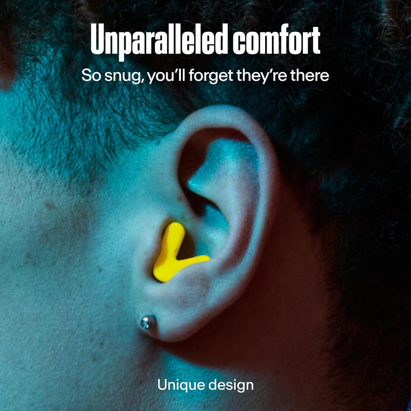 Alpine Tune Earplugs, Concert Ear Plugs for Noise Reduction, High Fidelity Music Quality, 19dB Hearing Protection with Crystal Clear Sound, Incl. 4 Sizes, For Parties, Raves, Festivals & Clubs, Yellow