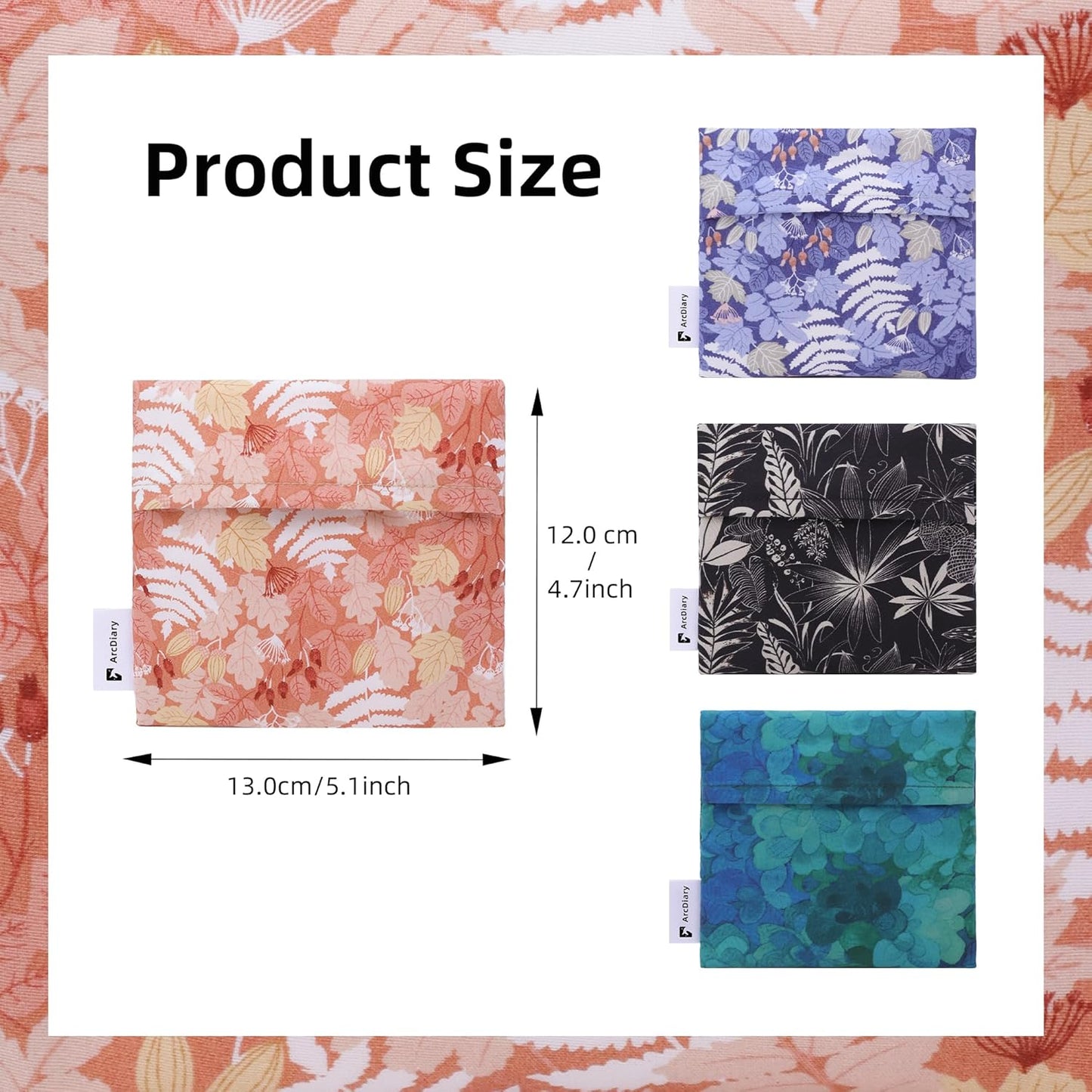 Period Bag for Teen Aged Girls, Portable Sanitary Pad Storage Bag for Teen Pads/Sanitary Napkins/Small Tampons, Feminine Menstrual Cup Pouch (Austere Red)