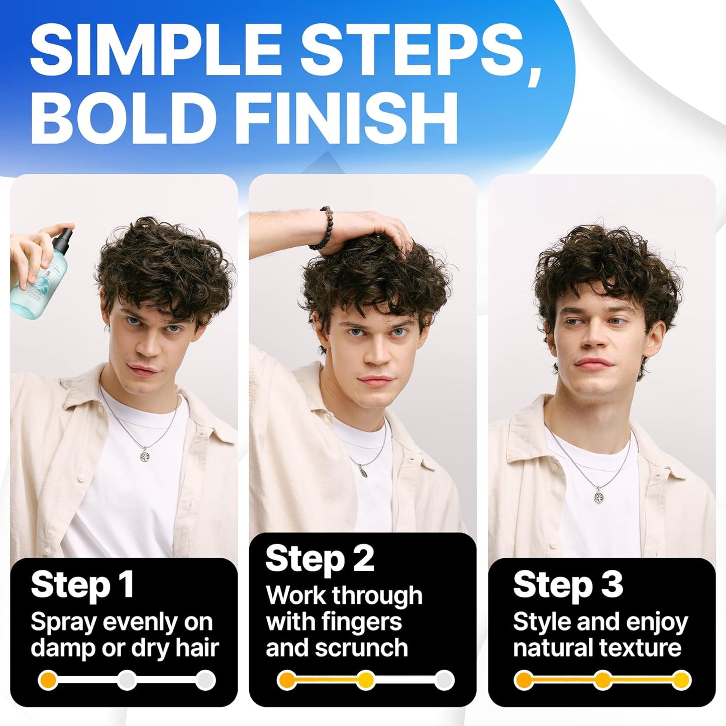 Sea Salt Spray – Wave Activator & Texture Spray for Hair Volume – Texturizing Hair Mist & Curl Refresher for Men & Women – Travel Size Hairspray Extra Hold Volumizer & Strong Holding for Styling