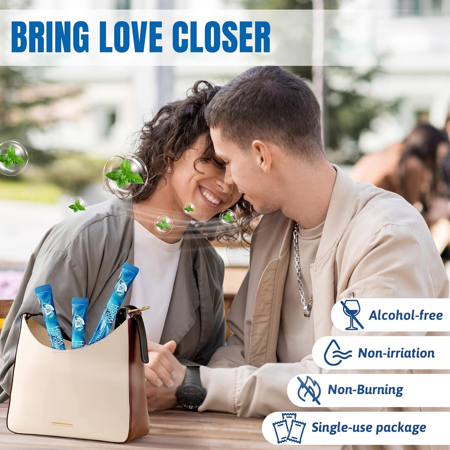 Travel Size Toiletries Mouthwash Packets - TSA-Approved Mini Mint Mouthwash for Adults, Alcohol & Fluoride-Free Oral Care for Air Travel Gifts, Dates & Office, Individually Wrapped (Pack of 30)