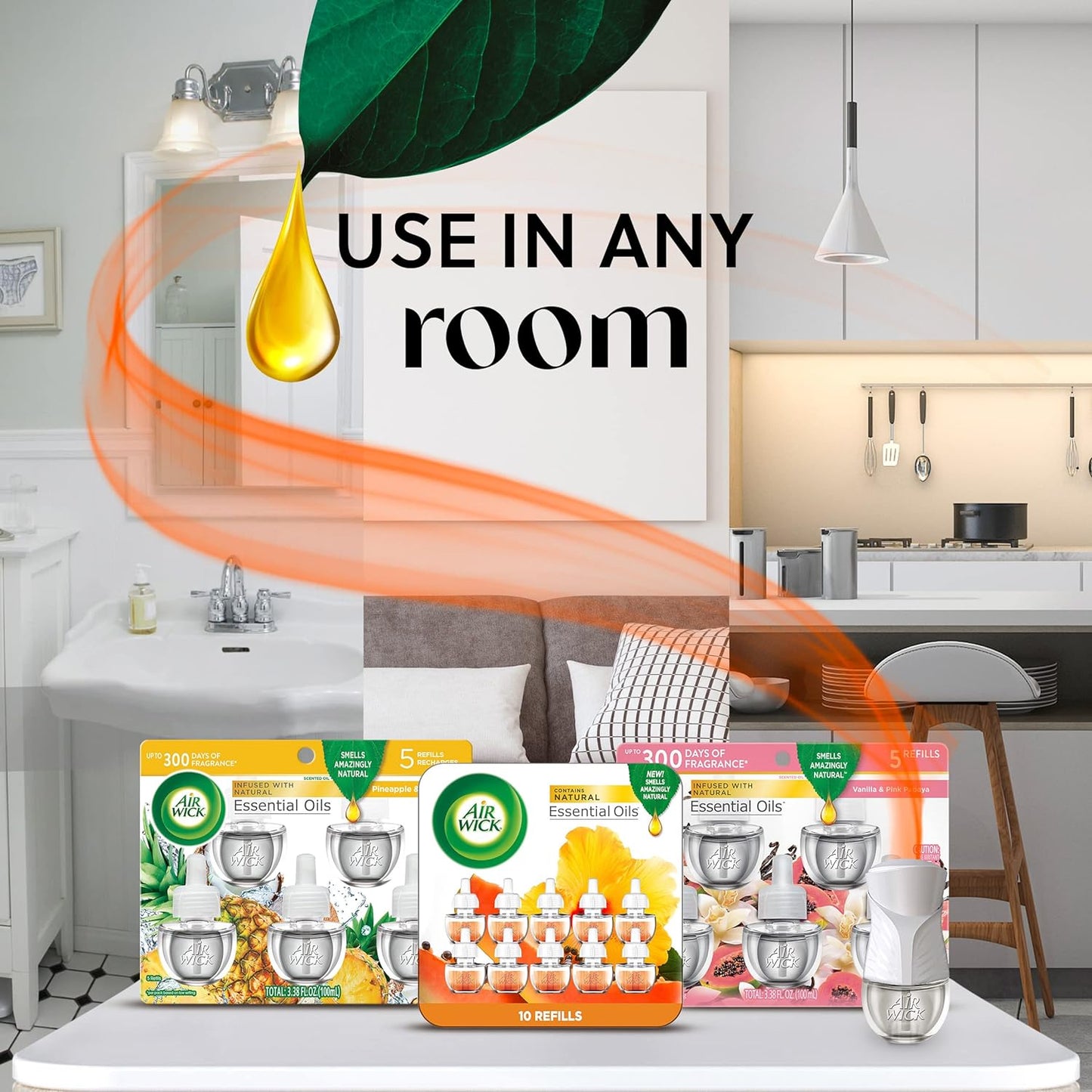 Air Wick Scented Oils 2+6 Vanilla & Pink Papay