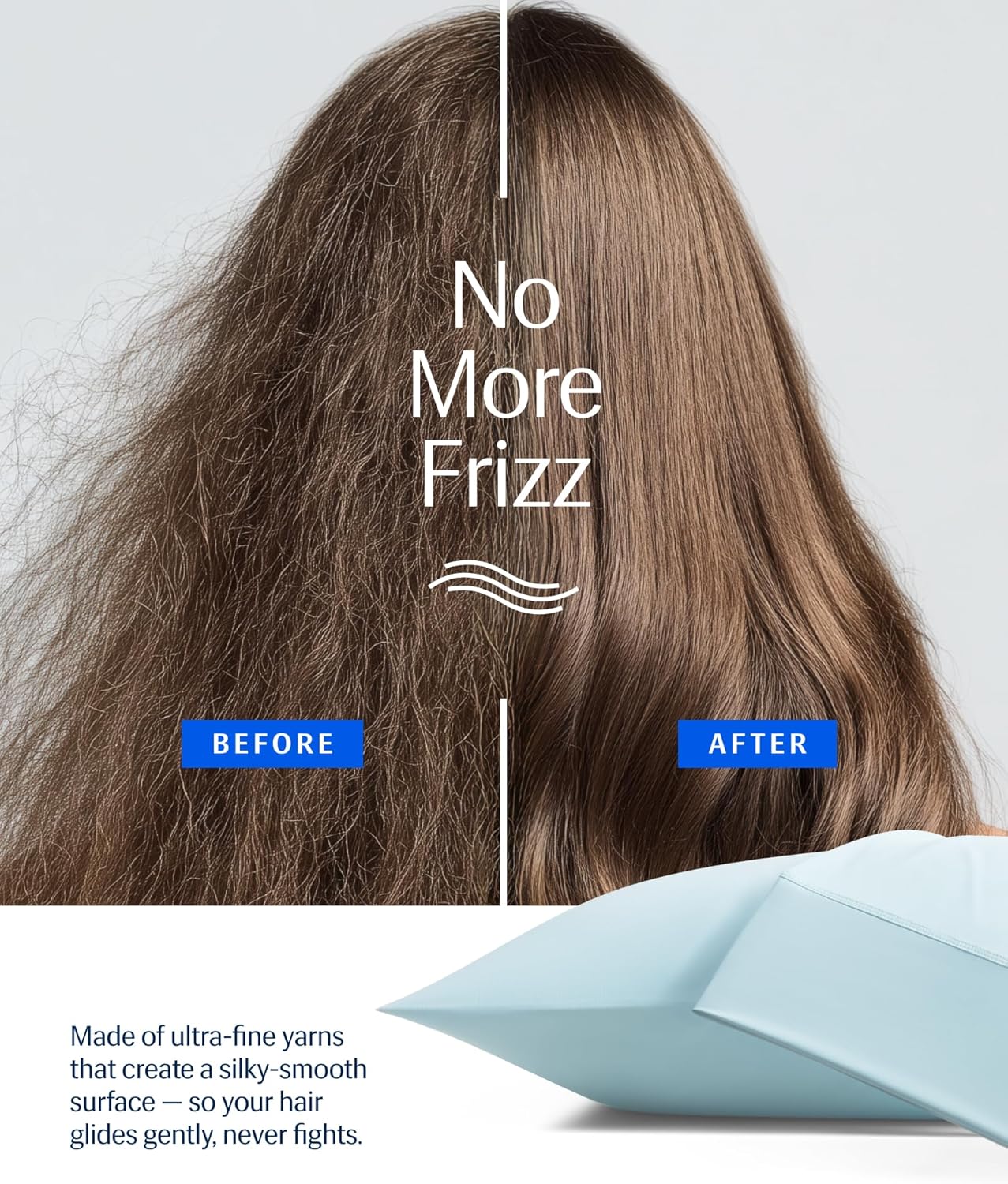 REST® Evercool®+ Cooling Pillowcases Standard - 2 Pillowcases for Sensitive Skin, Silver Infused Fabric for Hygienic Sleep, Silky Smooth for Curly Hair, High Elastic for Snug Fit (19x29 inches)