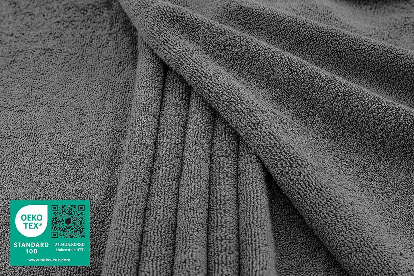 American Soft Linen Oversized Bath Sheet 40x80 Extra Large for Bathroom, 600 GSM 100% Cotton Turkish Jumbo Bathsheet Towels for Adults, Dark Gray Bath Sheet