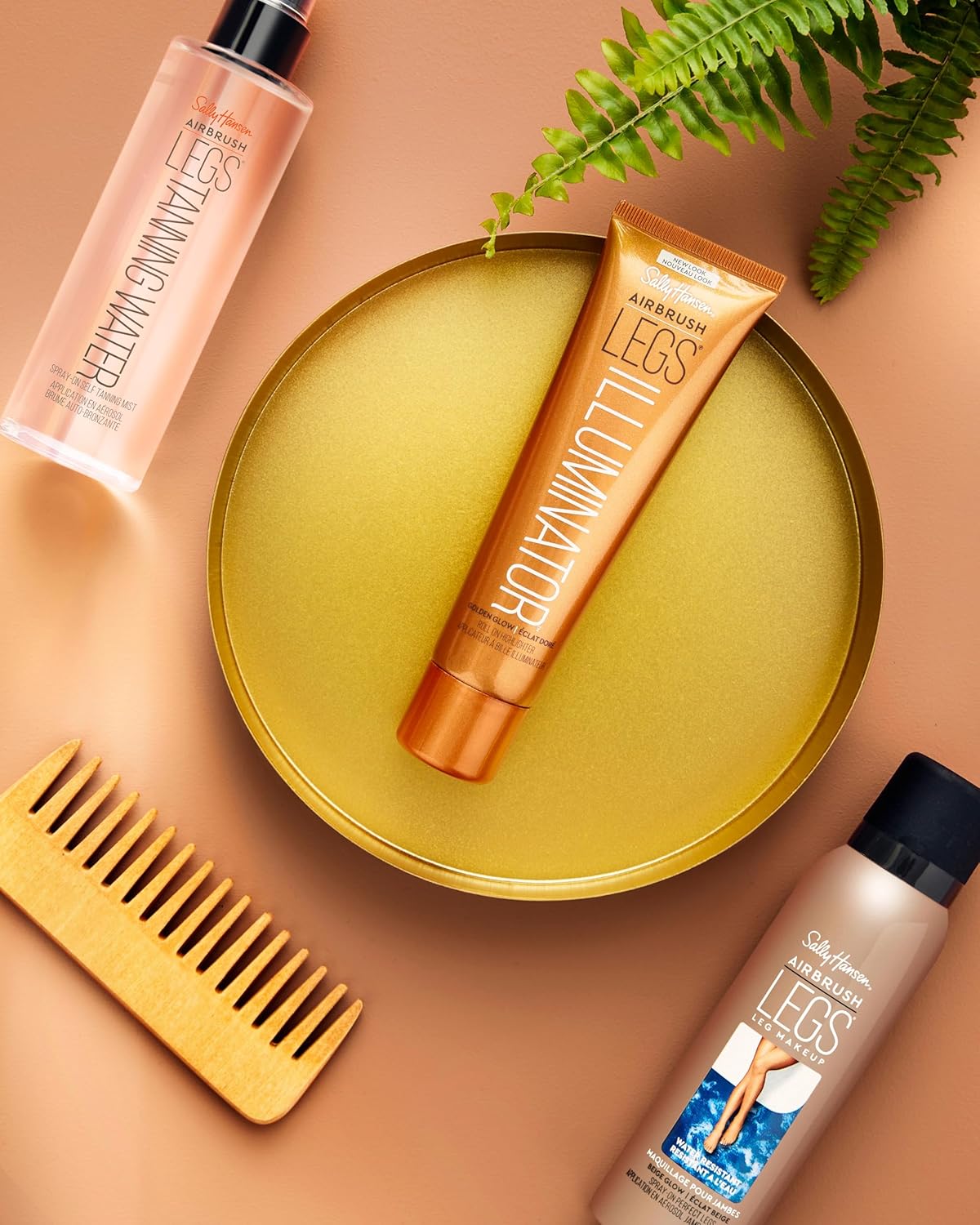 Sally Hansen Airbrush Legs® Illuminator™, Leg Makeup, Golden Glow, Easy Application, Flawless Looking Legs, Rollerball Applicator