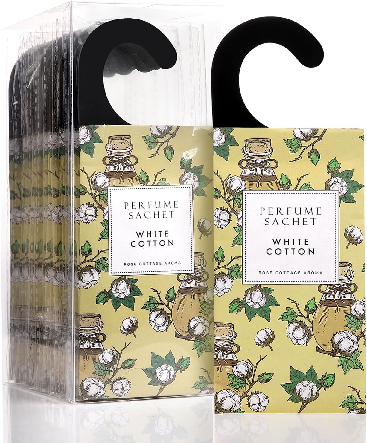 Large 12 Packs White Cotton Hanging Closet Deodorizer Air Freshener Long Lasting Scented Sachets Smell Goods for House