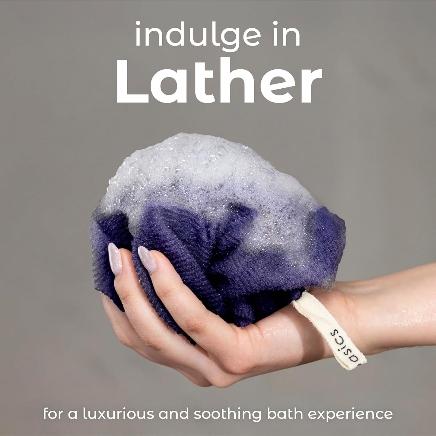 MainBasics Exfoliating Shower Towel - Japanese Nylon Bath Towel and Body Washcloth, Quick-Dry, Durable, Deep Exfoliation (Set of 3, Black Ice)