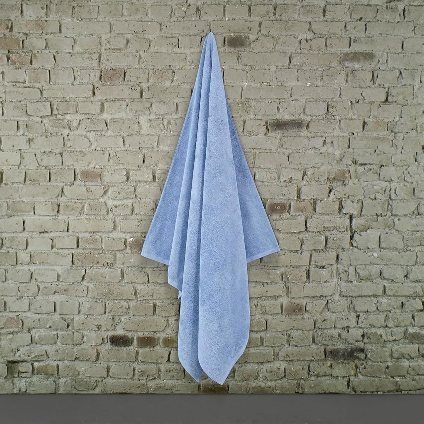 SALBAKOS 100% Turkish Cotton Jumbo Bath Sheet Towel Oversized 40x80 inch | Premium Hotel & Spa Quality, Soft, Absorbent, XL Bath Towels | Made in Turkey (Pack of 1, Blue, Jumbo Bath Sheet)