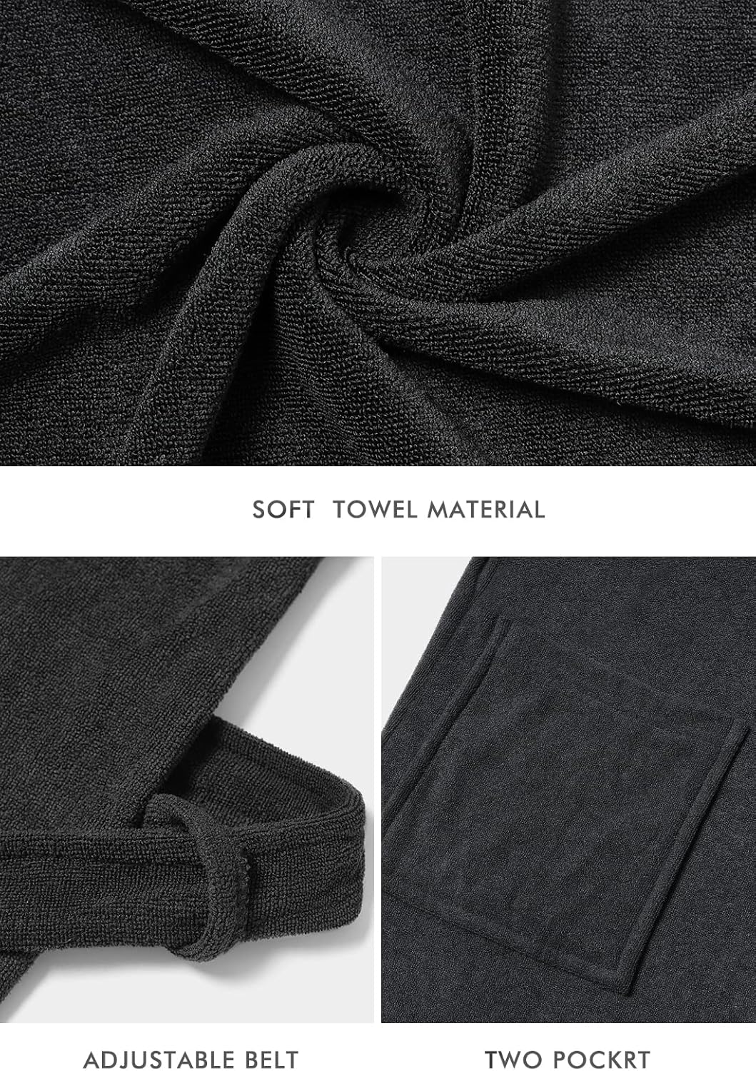 Orrpally Women Kimono Robes Lightweight Terry Cloth Bathrobe Knee Length Bath Robe