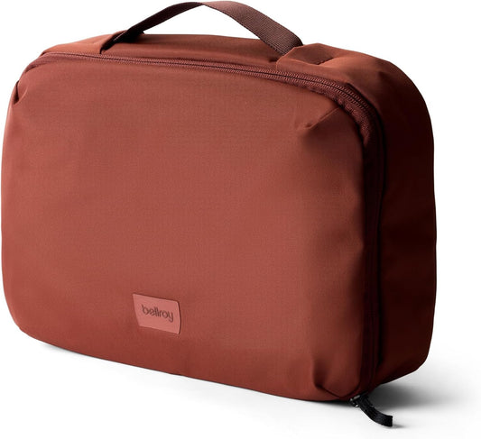 Bellroy Hanging Toiletry Kit Plus (8 Liter Travel Hanging Toiletry Bag) - Clay