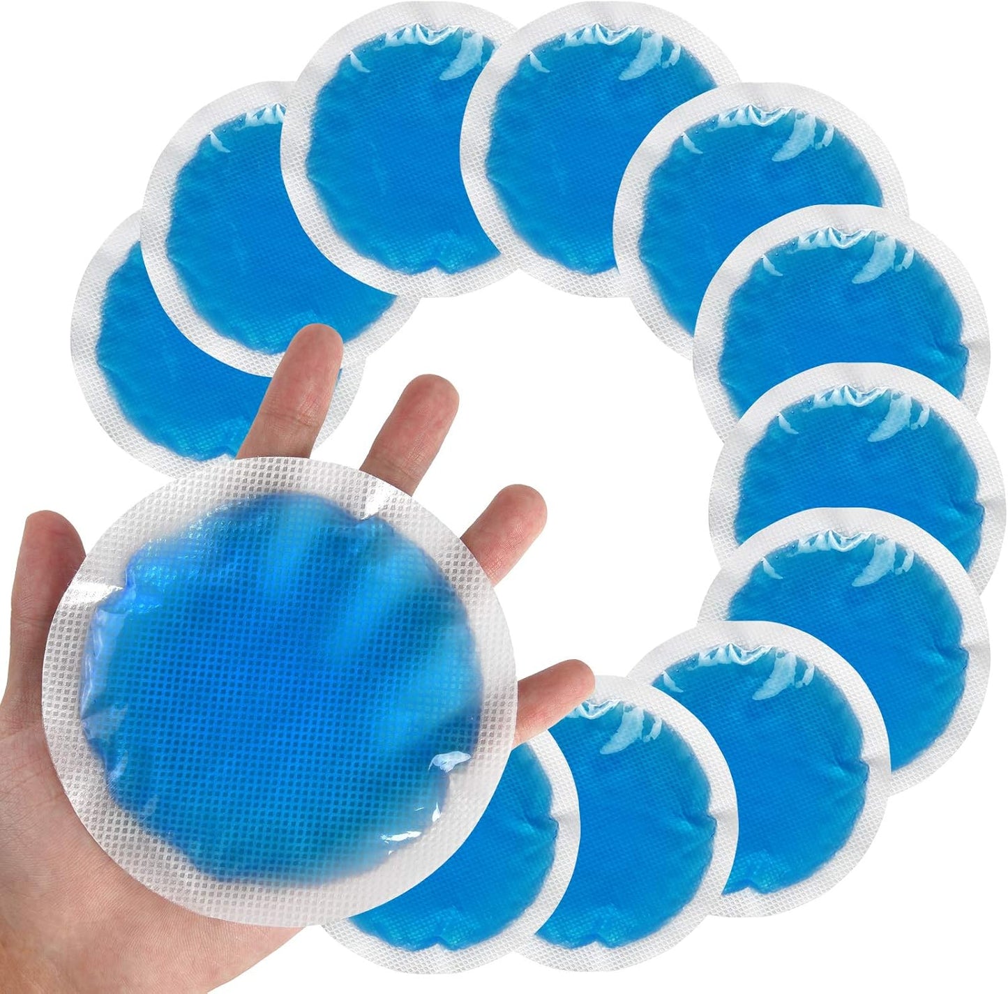 Tutmyrea Reusable Soft Small Ice Packs - 12 Pack Cold Compress for Injuries, Eyes, Face, Breast, Allergies, Small Wounds