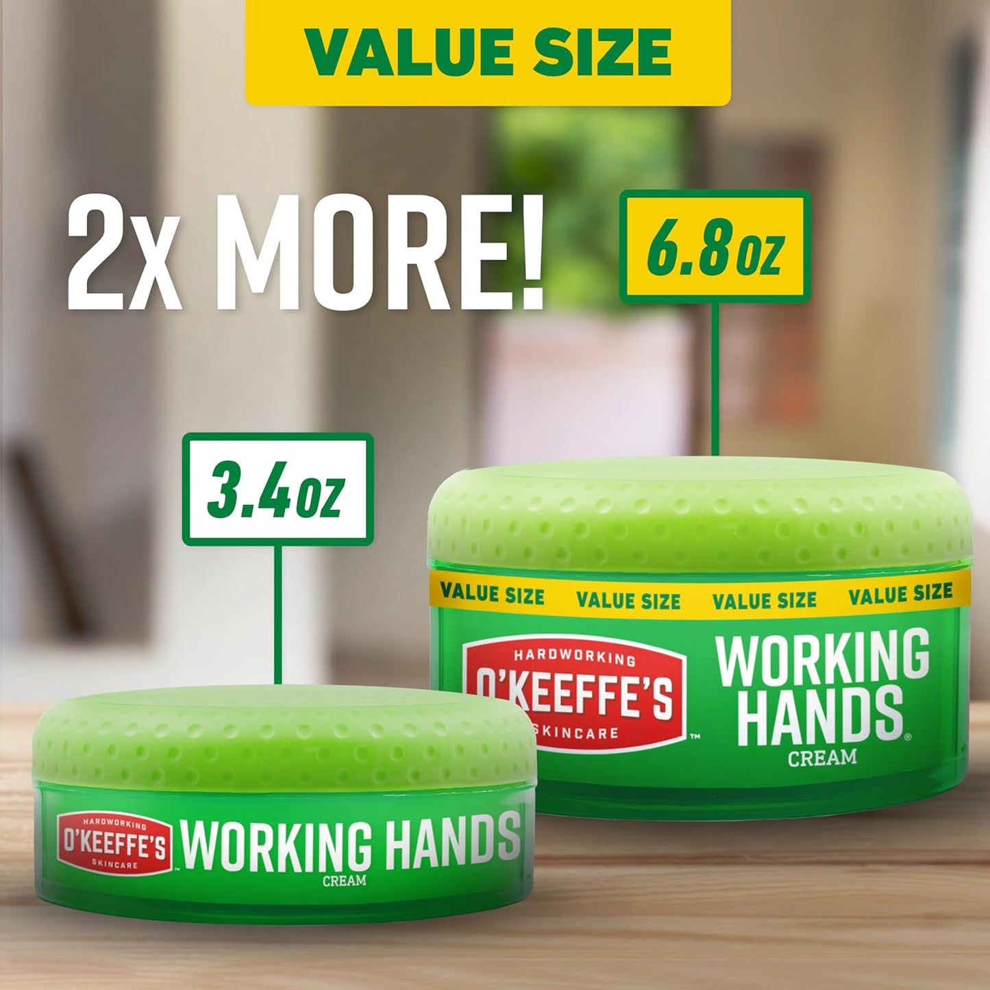 O'Keeffe's Working Hands Hand Cream for Extreme Dryness - 6.8 oz Value Size Jar (12 Pack) - Repairing Skincare for Cracked, Dry Hands