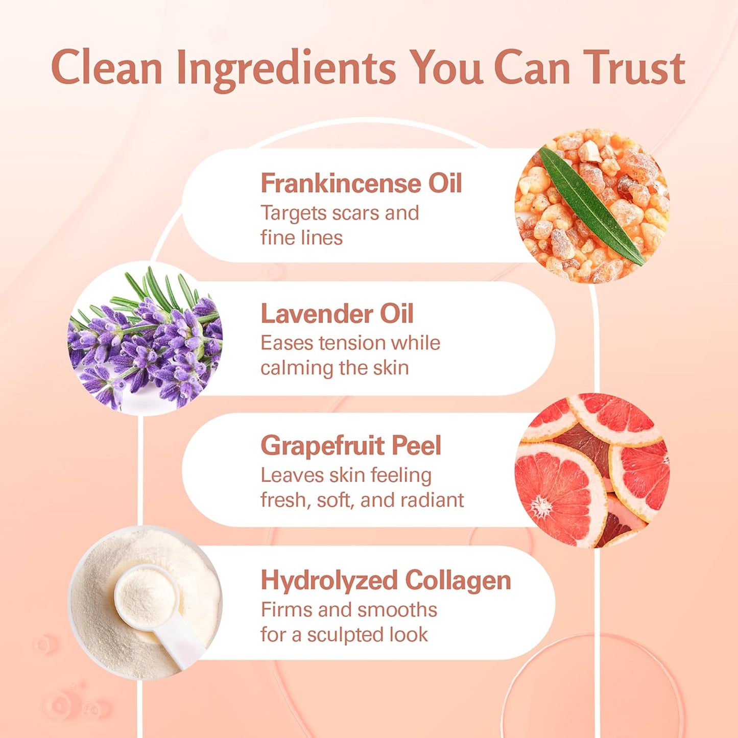 M3 Naturals Frankincense Essential Massage Oil for Scars, Stretch Marks & Fine lines, Firming, Hydrating, Smoothing & Calming Formula with Collagen, Stem Cells, Lavender & Grapefruit, 8 fl oz