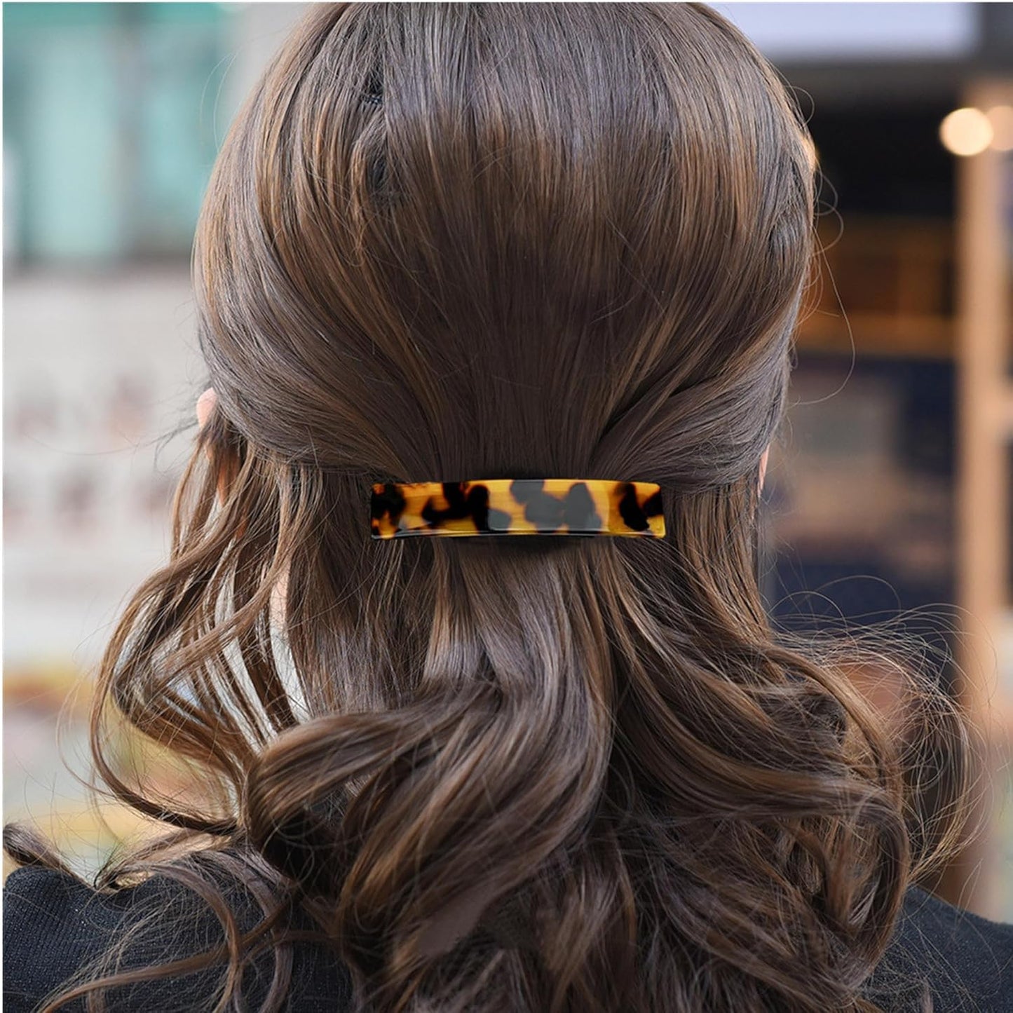 Fsmiling Hair Barrettes for Women French Hair Barrette Clip Small Acetate Hair Clips Barrette No Slip Hair Accessories 3-Pack