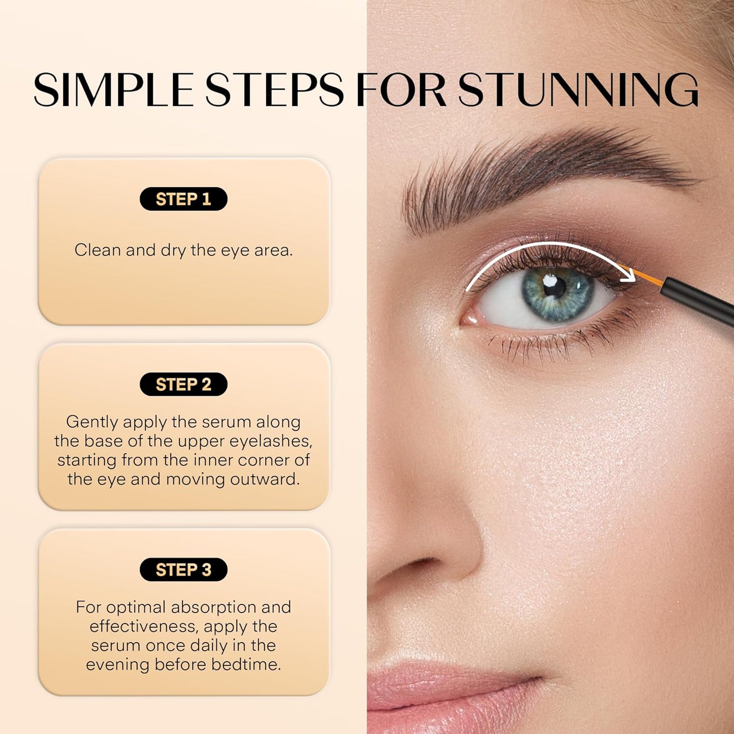 Lash Serum for Eyelash Growth - Lash Enhancer for Thicker Longer and Fuller Eyelashes - Advanced Natural Formula Vegan & Cruelty-Free 0.17 Fl Oz (Pack of 1)