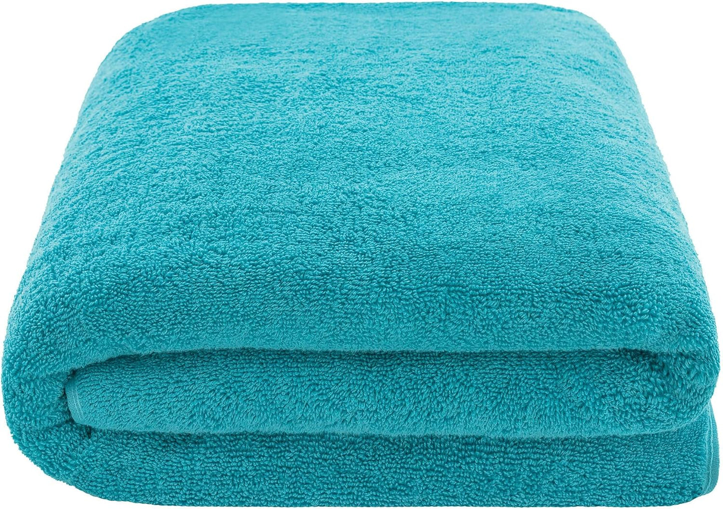 American Soft Linen Oversized Bath Sheet 40x80 Extra Large for Bathroom, 600 GSM 100% Cotton Turkish Jumbo Bathsheet Towels for Adults, Aqua Blue Bath Sheet