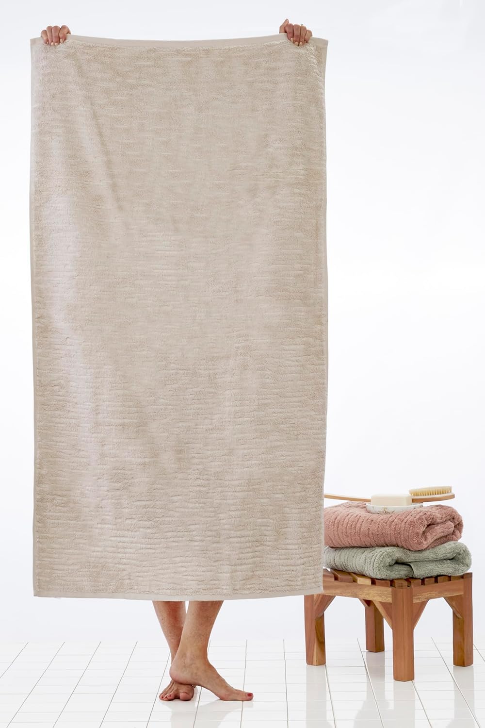 SKL Home CloudSoft Cotton Luxury 6-Piece Towel Set, Oatmeal