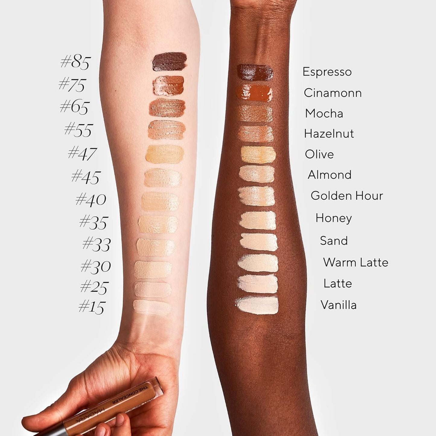 MÁDARA Organic Skincare | Luminous Perfecting Concealer 45 ALMOND – 4ml, Dewy finish, With hyaluronic acid, Natural concealer for dark circles and blemishes, Vegan, COSMOS natural certified.