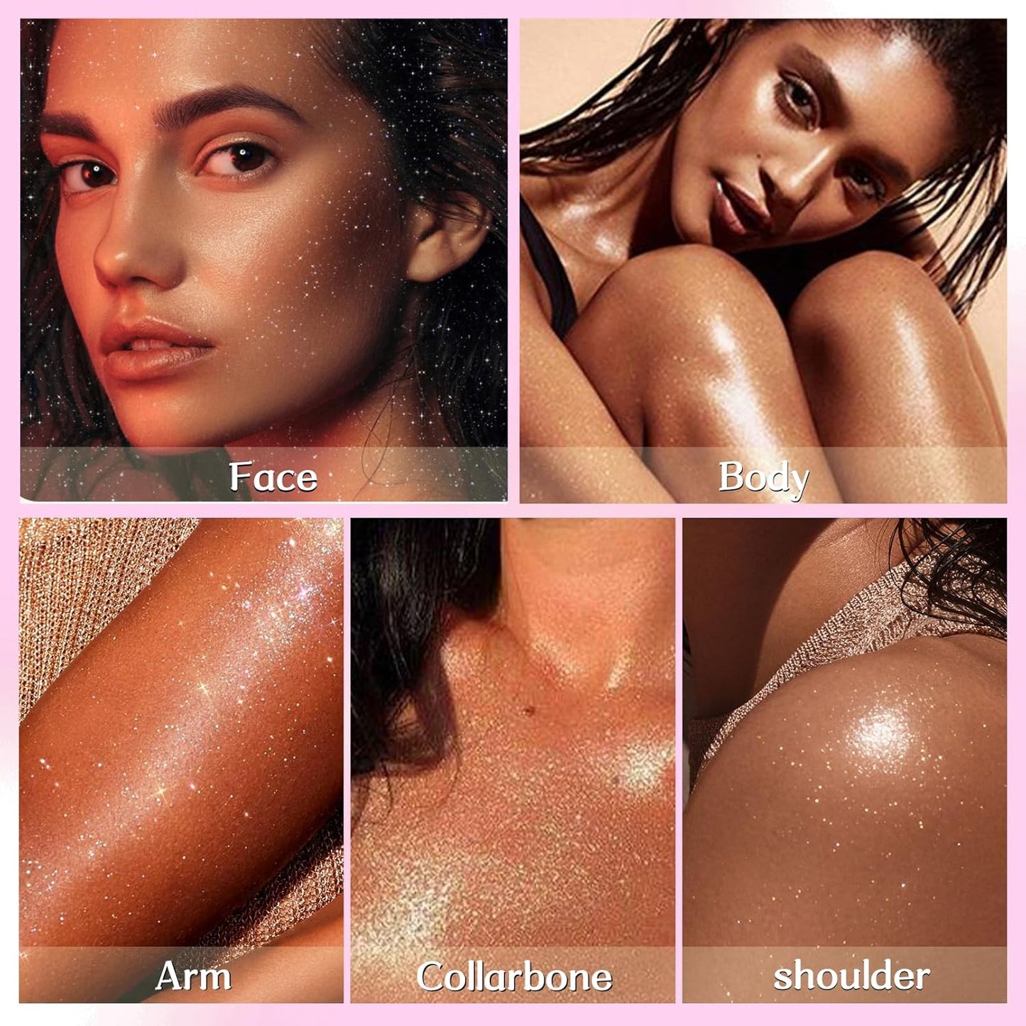 Glitter Spray for Hair and Body, Glitter Body Spray, Quick-Drying Waterproofing, Suitable for Festival Rave