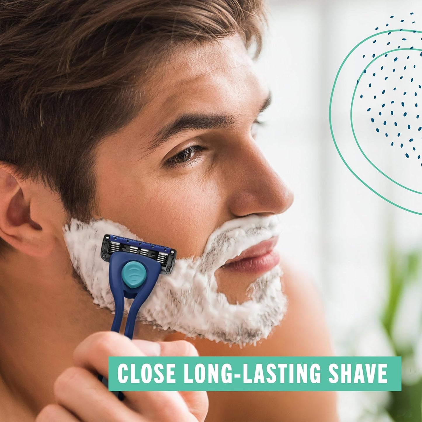 Preserve Shave 5 Five Blade Refillable Razor, Made from Recycled Materials, Key Lime
