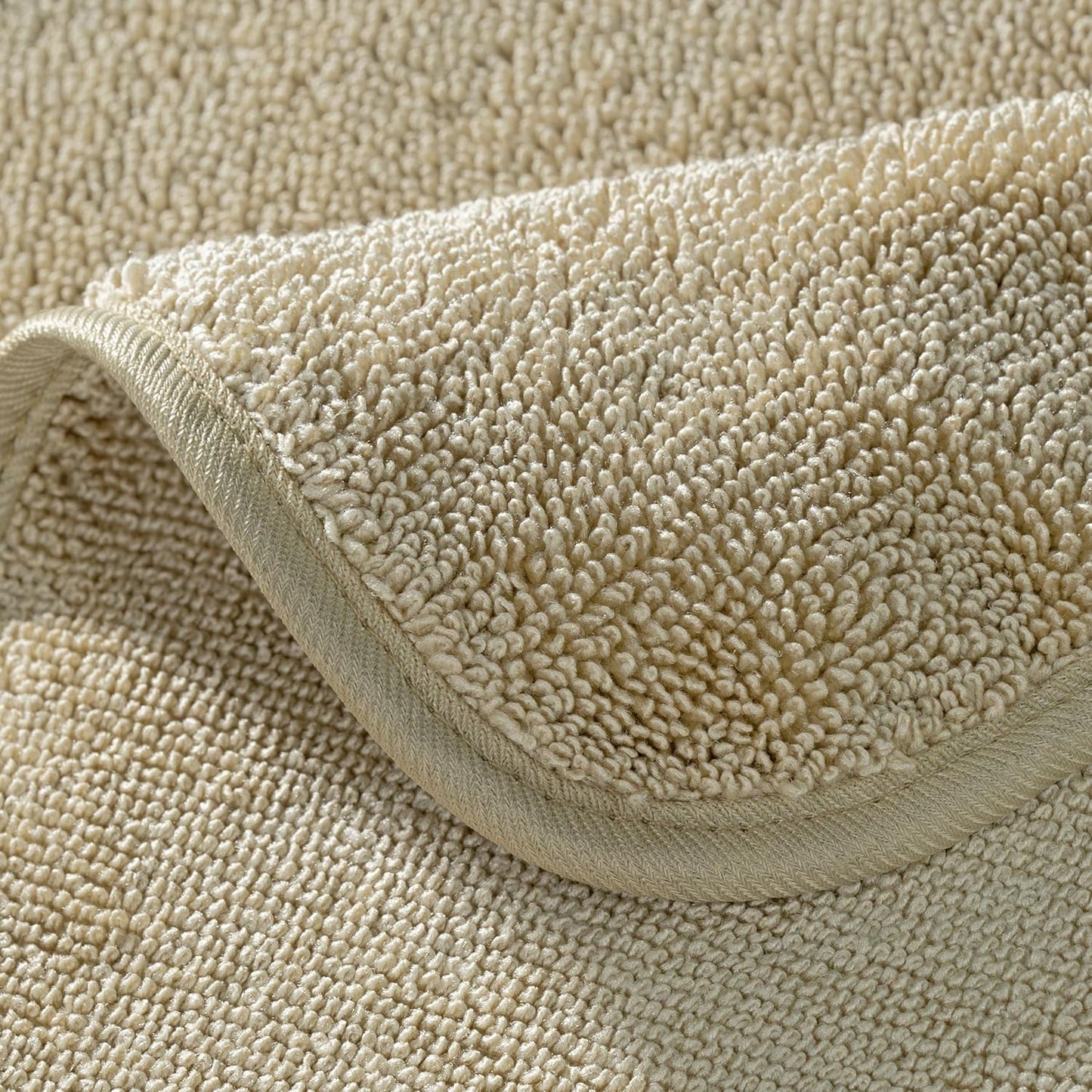 POLYTE Ring Spun Microfiber Oversize Quick Dry Lint Free Bath Towel, 60 x 30 in, Pack of 2 (Beige)