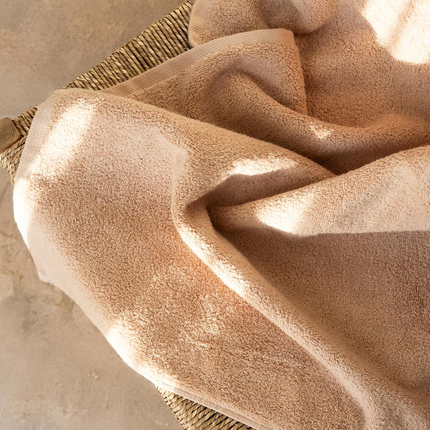 SALBAKOS 100% Turkish Cotton Towels (Taupe, Jumbo Bath Sheet)