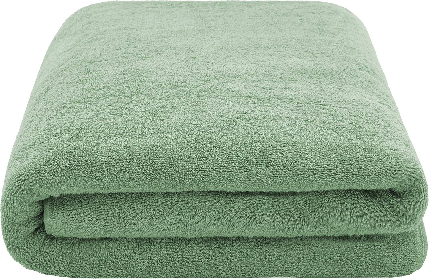 American Soft Linen Oversized Bath Sheet 40x80 Extra Large for Bathroom, 600 GSM 100% Cotton Turkish Jumbo Bathsheet Towels for Adults, Sage Green