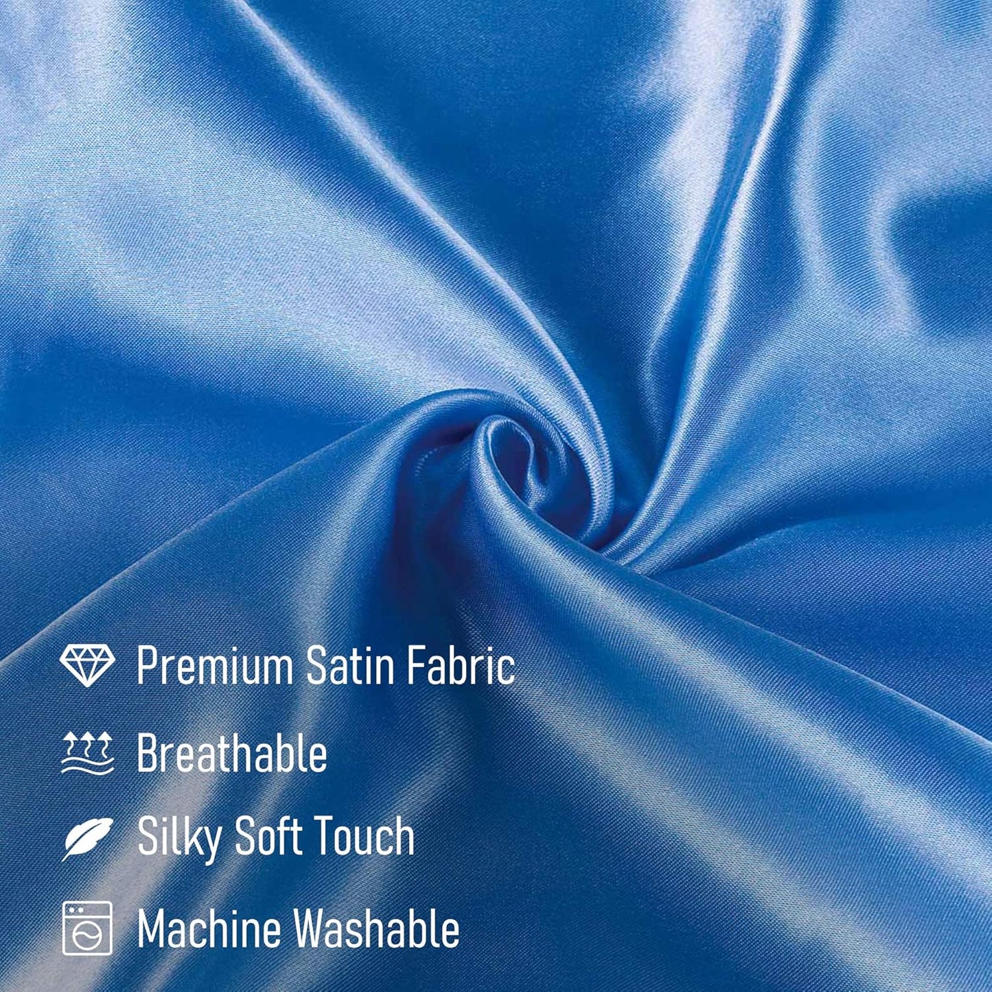 Tyfitb Satin Pillowcase Set for Hair & Skin Care – Cooling, Hypoallergenic, Anti-Frizz, Wrinkle-Free – Soft, Luxurious Pillowcases with Envelope Closure – 2-Pack, Standard Size 20x26, Gift-Ready