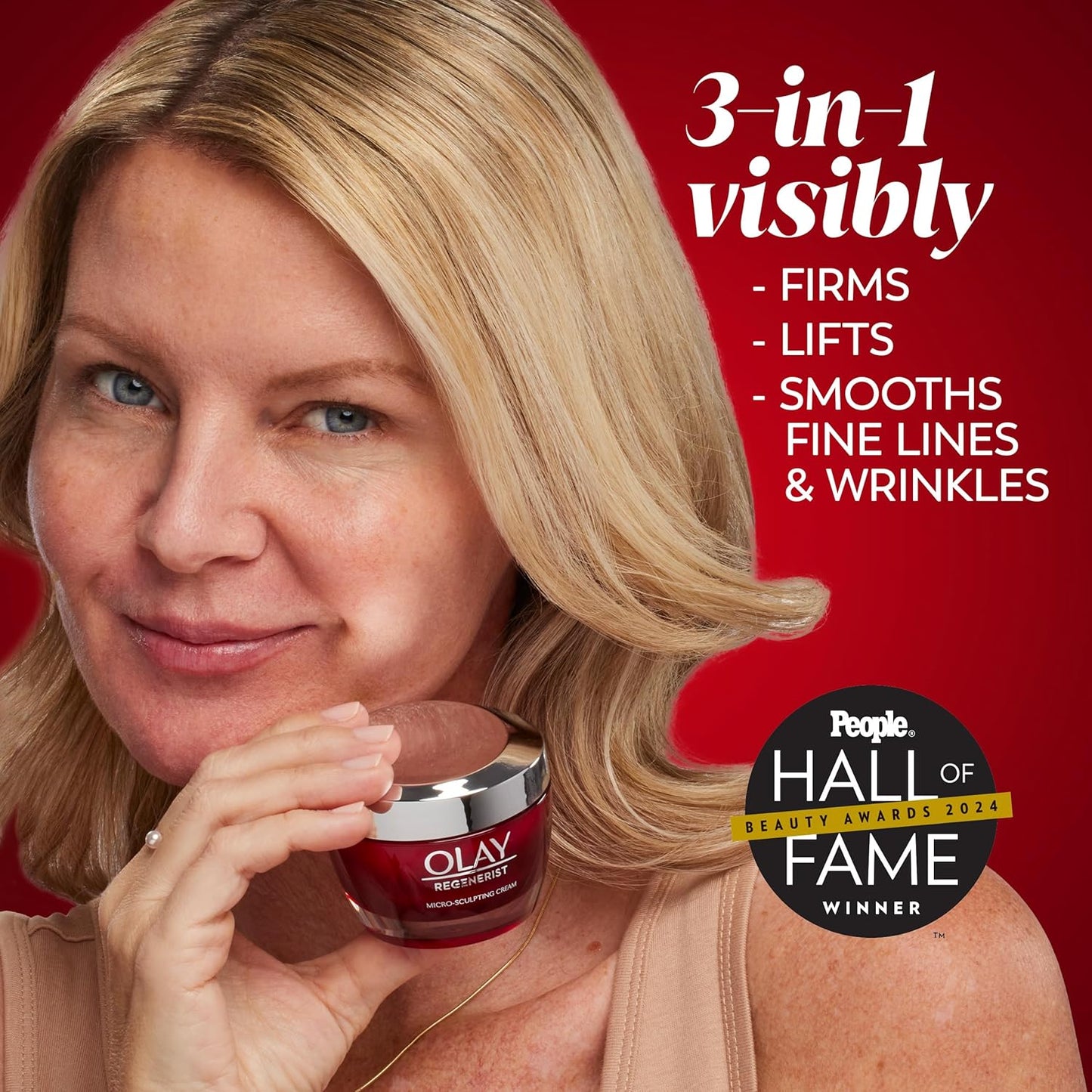 Olay Face Moisturizer, Regenerist Micro-Sculpting Facial Cream for Women - Instant Hydration, Anti-Aging, Anti-Wrinkle, Firming Skin Care - Hyaluronic Acid, Niacinamide, Amino Peptides, 1.7 Oz