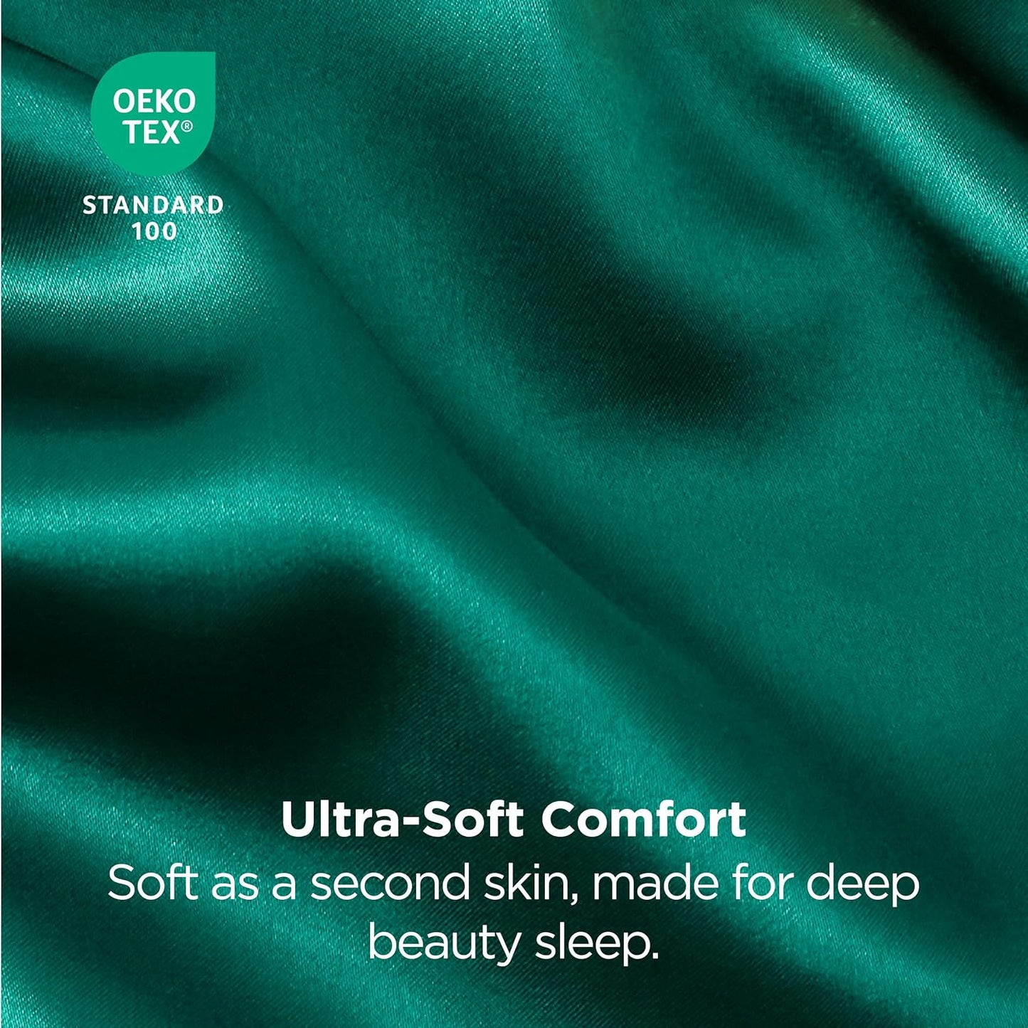 Bedsure Satin Pillowcases, Similar to Silk Pillow Cases Queen Size Set of 2, Pillow Case for Sleeping Women with Envelope Closure, Gifts for Women Men, Dark Green, 20x30 Inches, 2pcs