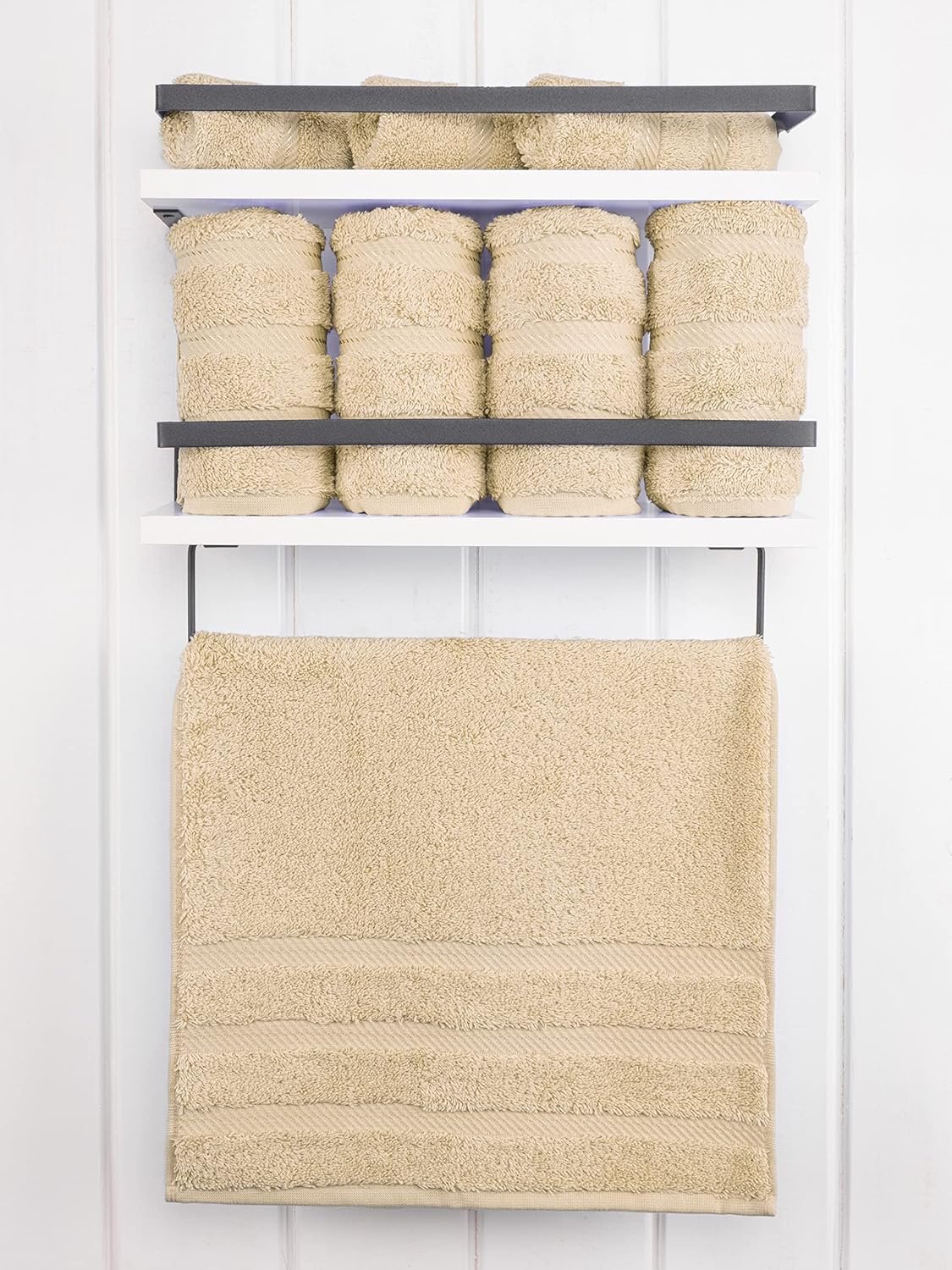 American Soft Linen Luxury Hand Towels for Bathroom, 600 GSM 100% Cotton Turkish 4 Piece Hand Towel Set, 600 GSM Hand Face Towels for Kitchen, Beige Hand Towels