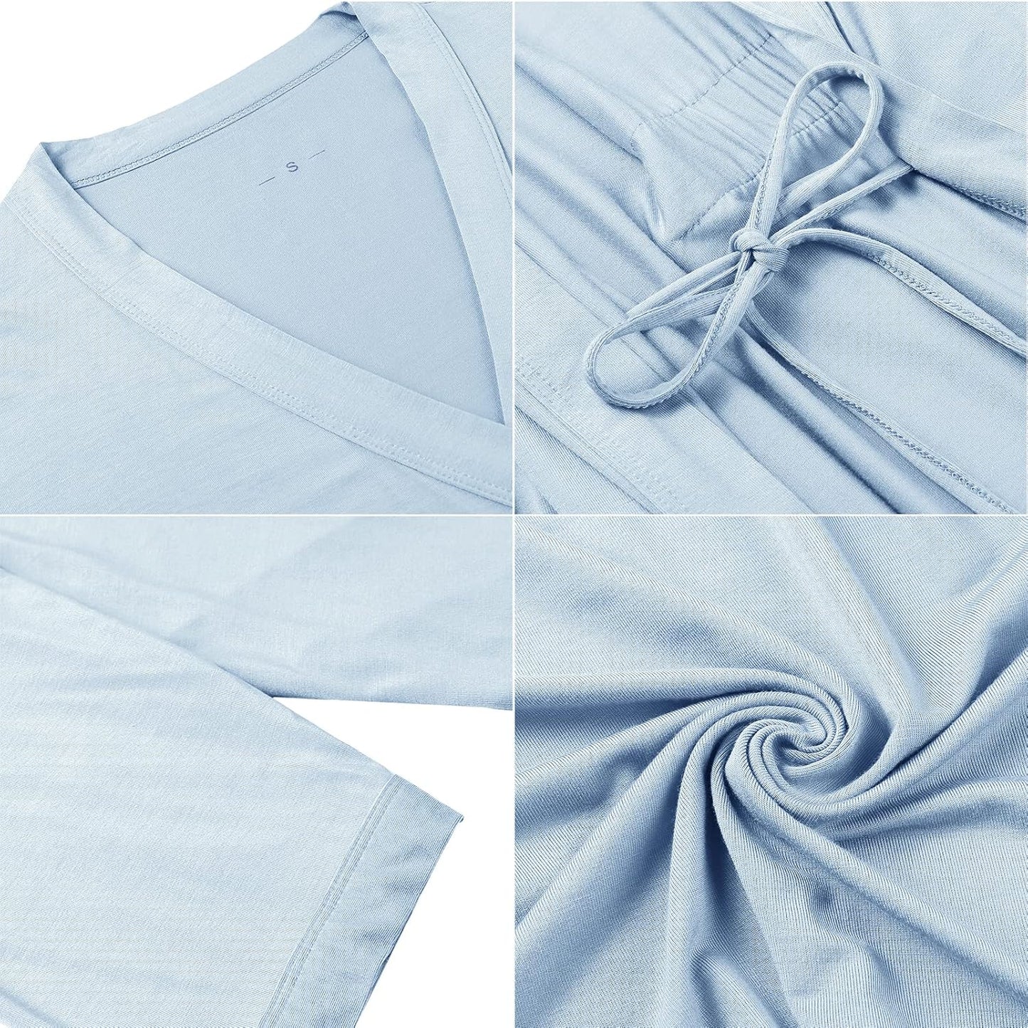 Samring Women's Lightweight Robe Soft Kimono Robes Short Bathrobe for Women Sleepwear